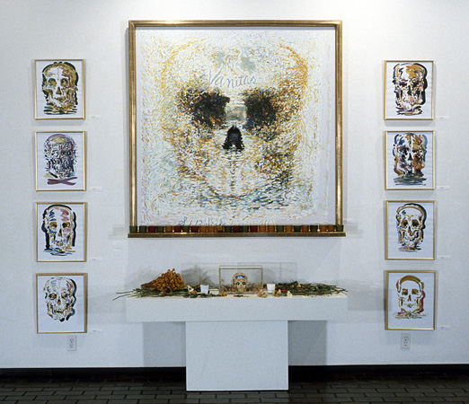 Vanitas, Oil on canvas and candles