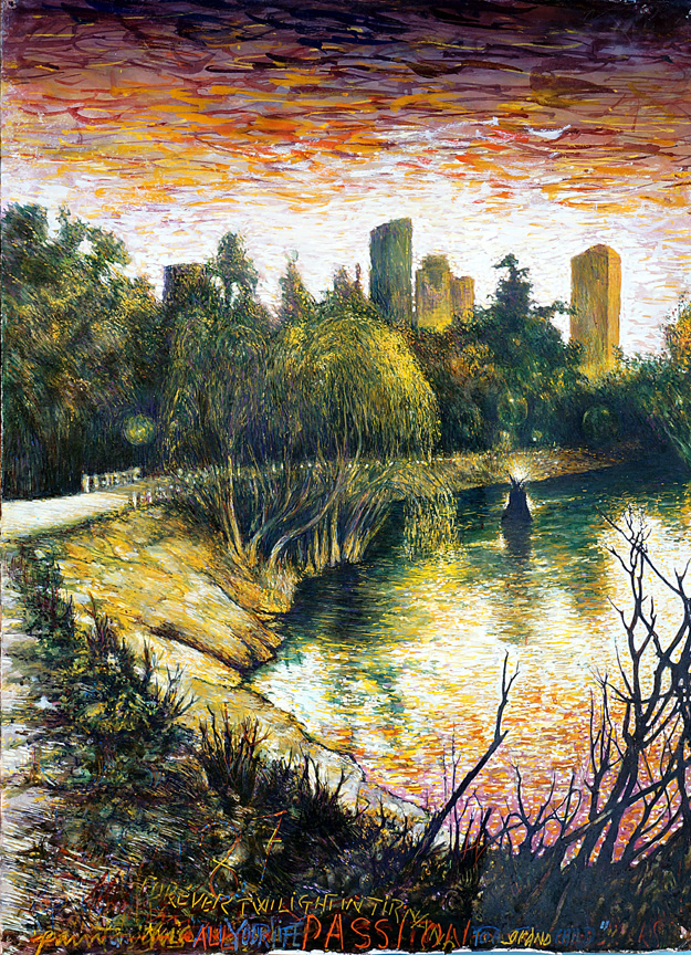 Forever Twilight in Tirnanog, watercolor on Arches