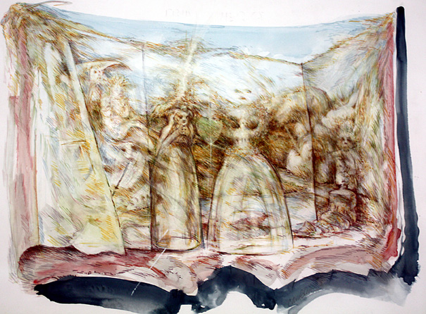 Las Mininas, watercolor on Arches