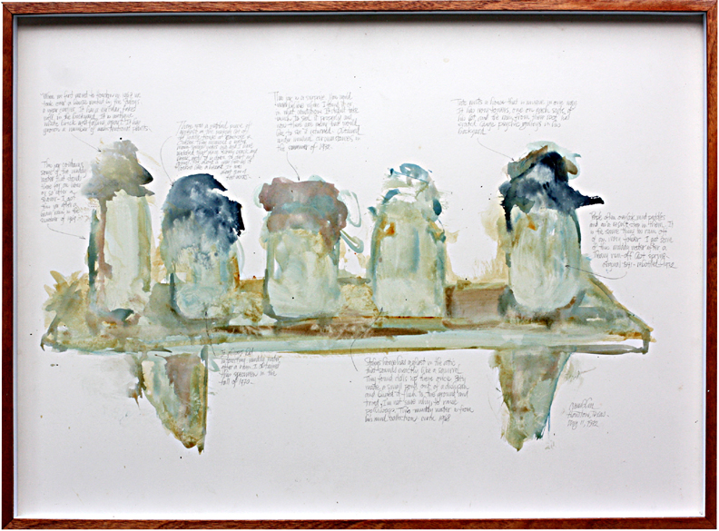 When We First Moved To Houston, 1972, 30" x 22", pencil and watercolor