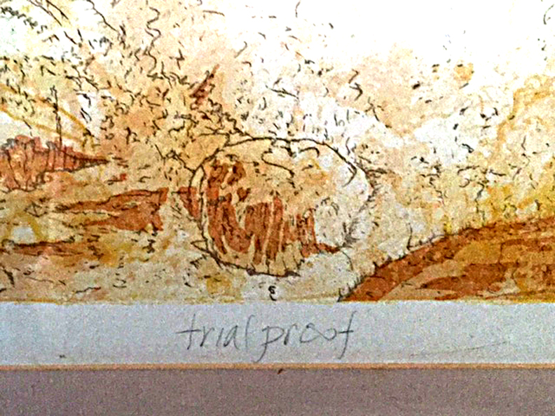 Title Fire Date 1974 Dimensions 30 x 22 in. Signature Signed "camblin" Gallery Location Available for viewing State Stone lithograph, chop, trial proof