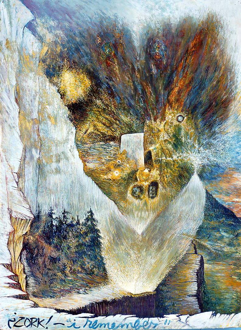 Title ZORK! Date c. 1980s Dimensions 30 x 22.5 in. Gallery Location Available for viewing State Original Rights © The Camblin Gallery Caption “i remember”